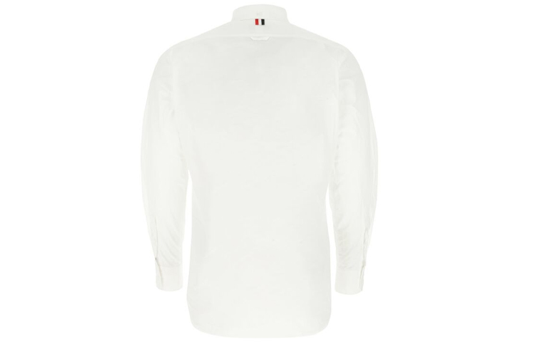 Lookbook Camisa Blanca de Algodón Manga Larga con Botones Thom Browne SS21. MWL010E-03113-100