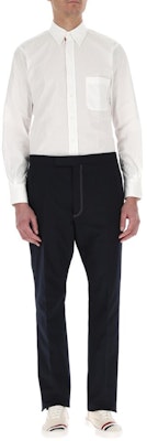 Camisa Blanca de Algodón Manga Larga con Botones Thom Browne SS21. MWL010E-03113-100 Shop Camisa Blanca de Algodón Manga Larga con Botones Thom Browne SS21. MWL010E-03113-100