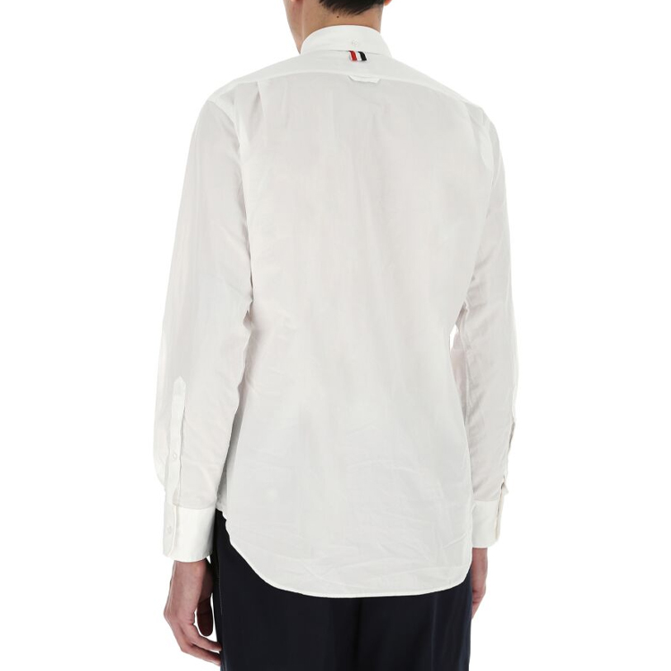 Details for Camisa Blanca de Algodón Manga Larga con Botones Thom Browne SS21. MWL010E-03113-100