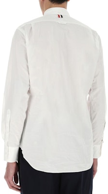 Camisa Blanca de Algodón Manga Larga con Botones Thom Browne SS21. MWL010E-03113-100 Details for Camisa Blanca de Algodón Manga Larga con Botones Thom Browne SS21. MWL010E-03113-100