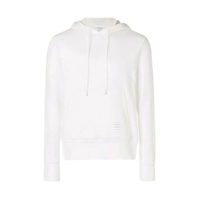 Thom Browne SS21 White Cotton Solid Long-Sleeve Hoodie MJT131A-04446-100