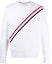 Order トム・ブラウン SS21 ホワイト チェストストライプ プルオーバースウェットシャツ MJT276A-03377-100