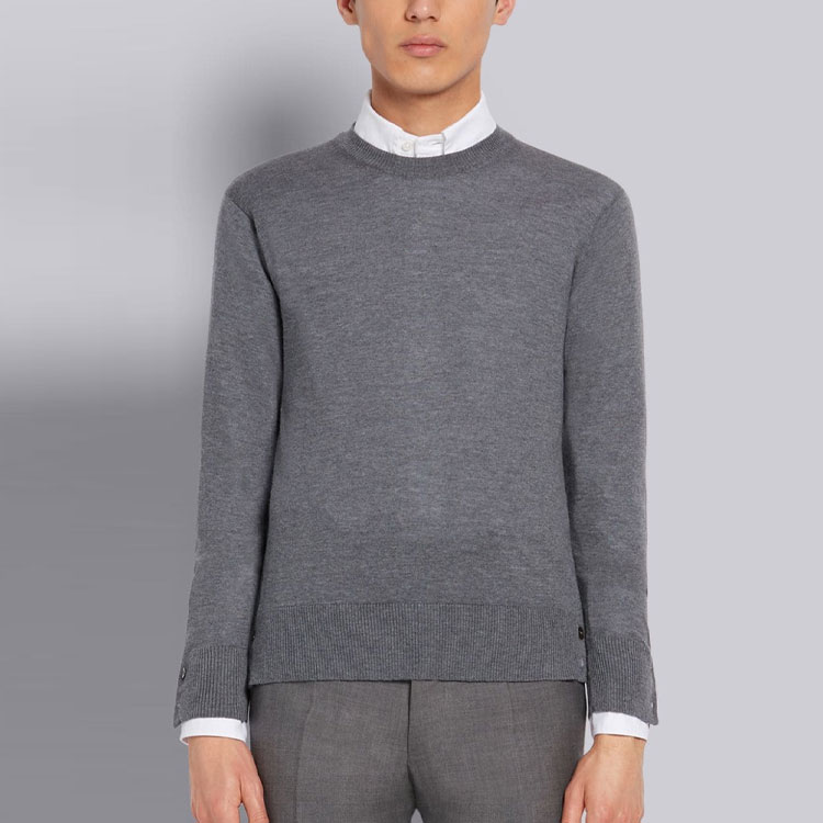 Thom Browne SS21 Wool Crewneck Sweater Grey MKA279A-00014-035 圖 4