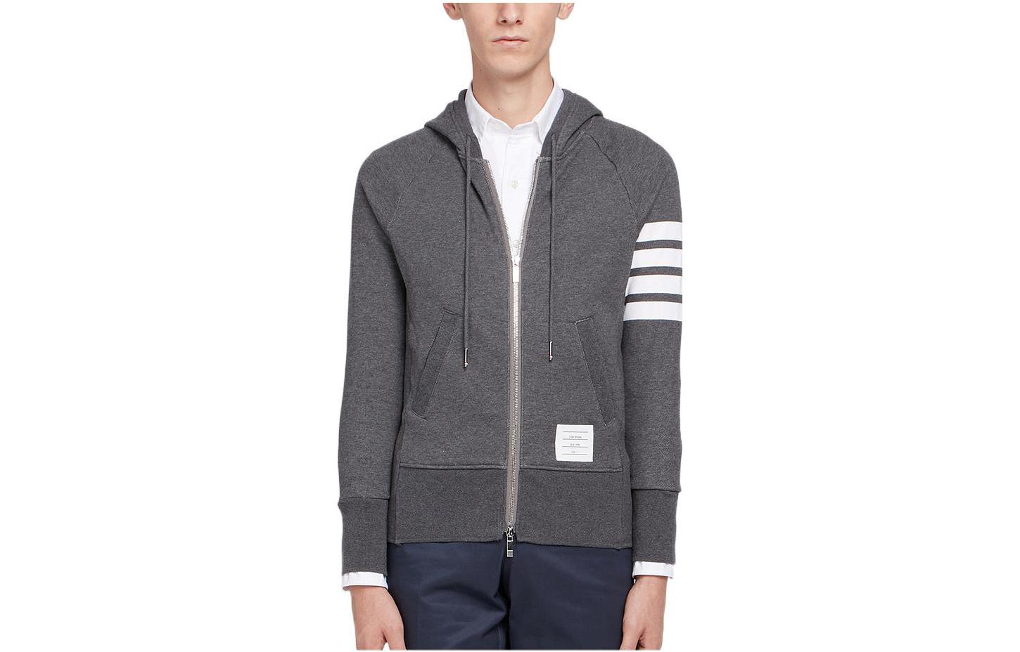 Thom Browne SS22 4-Bar Zip Hoodie Jacket Dark Grey MJT022L-00535-025 圖 2