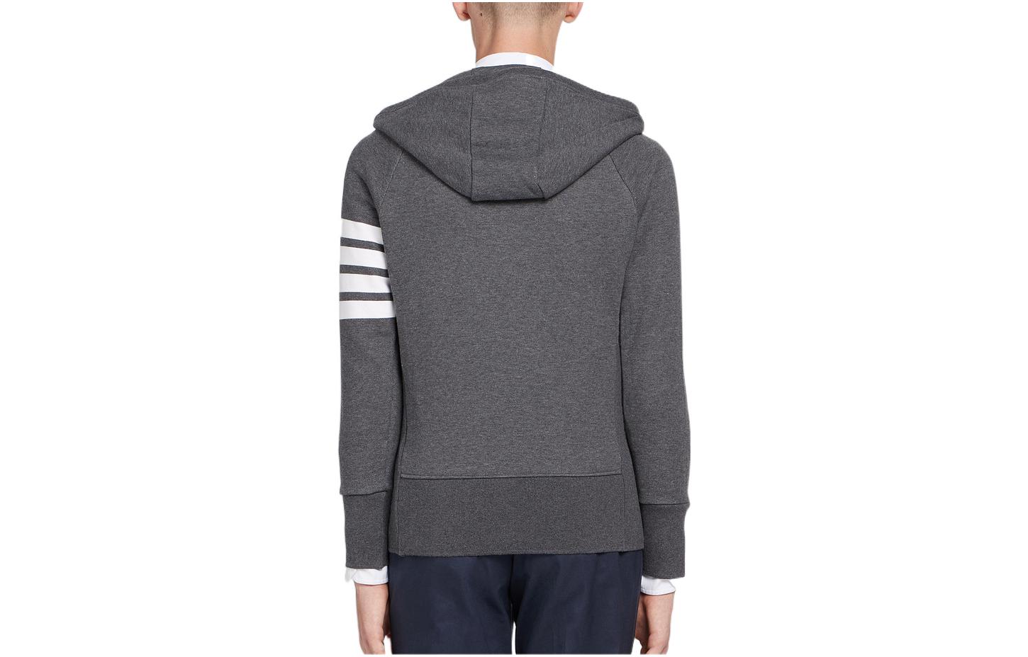 Thom Browne SS22 4-Bar Zip Hoodie Jacket Dark Grey MJT022L-00535-025 圖 3