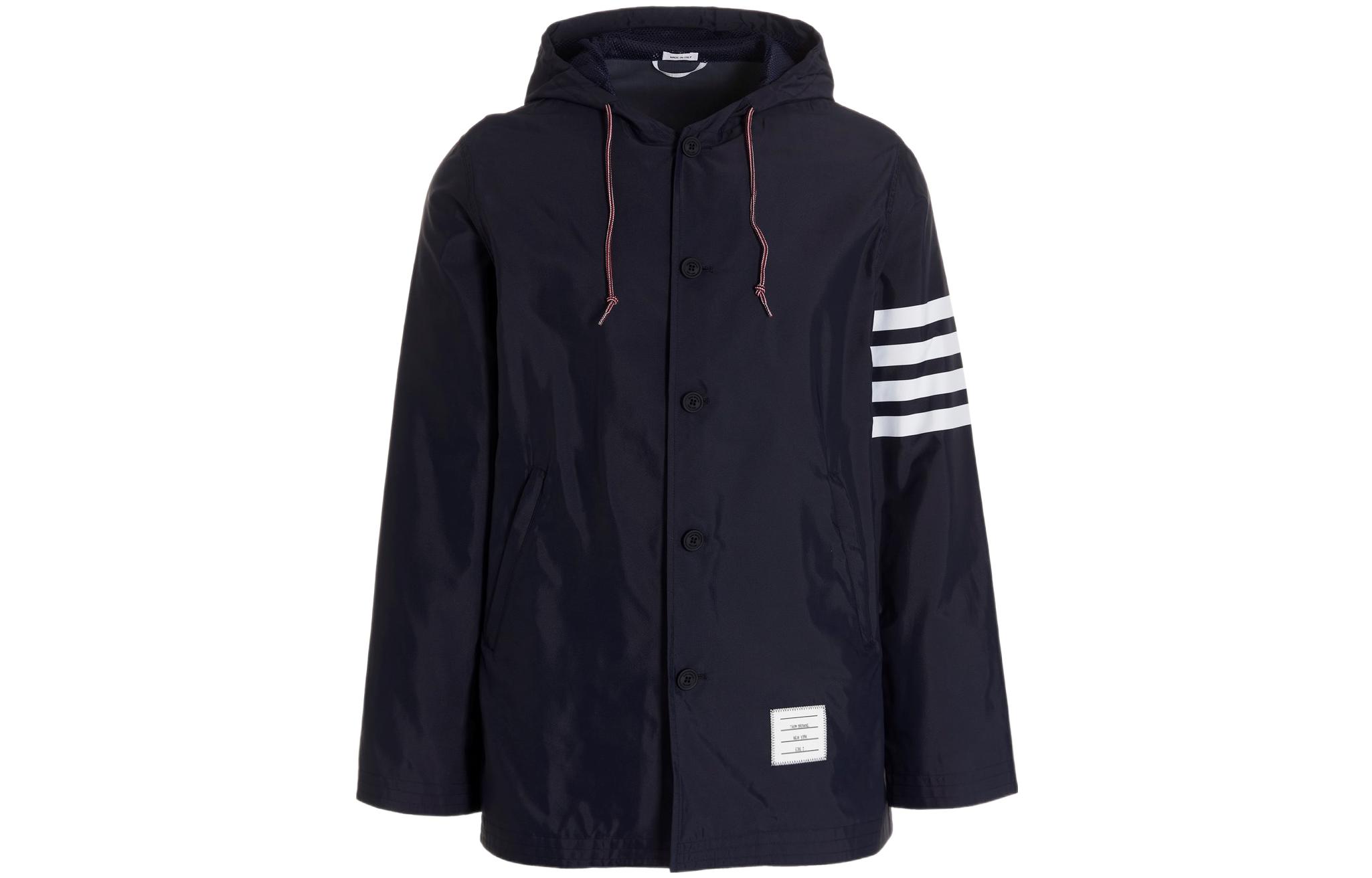 Thom Browne SS22 4-Stripe Navy Blue Hooded Jacket MOT077A-07538-415 圖 2