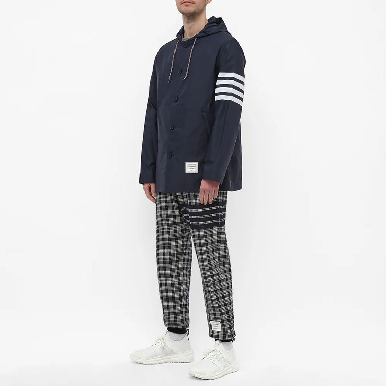 Thom Browne SS22 4-Stripe Navy Blue Hooded Jacket MOT077A-07538-415 圖 4