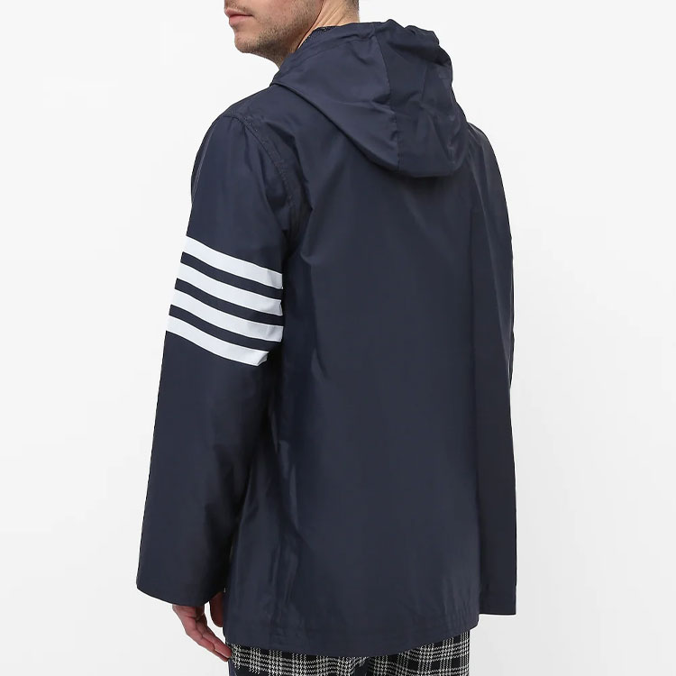 Thom Browne SS22 4-Stripe Navy Blue Hooded Jacket MOT077A-07538-415 圖 6