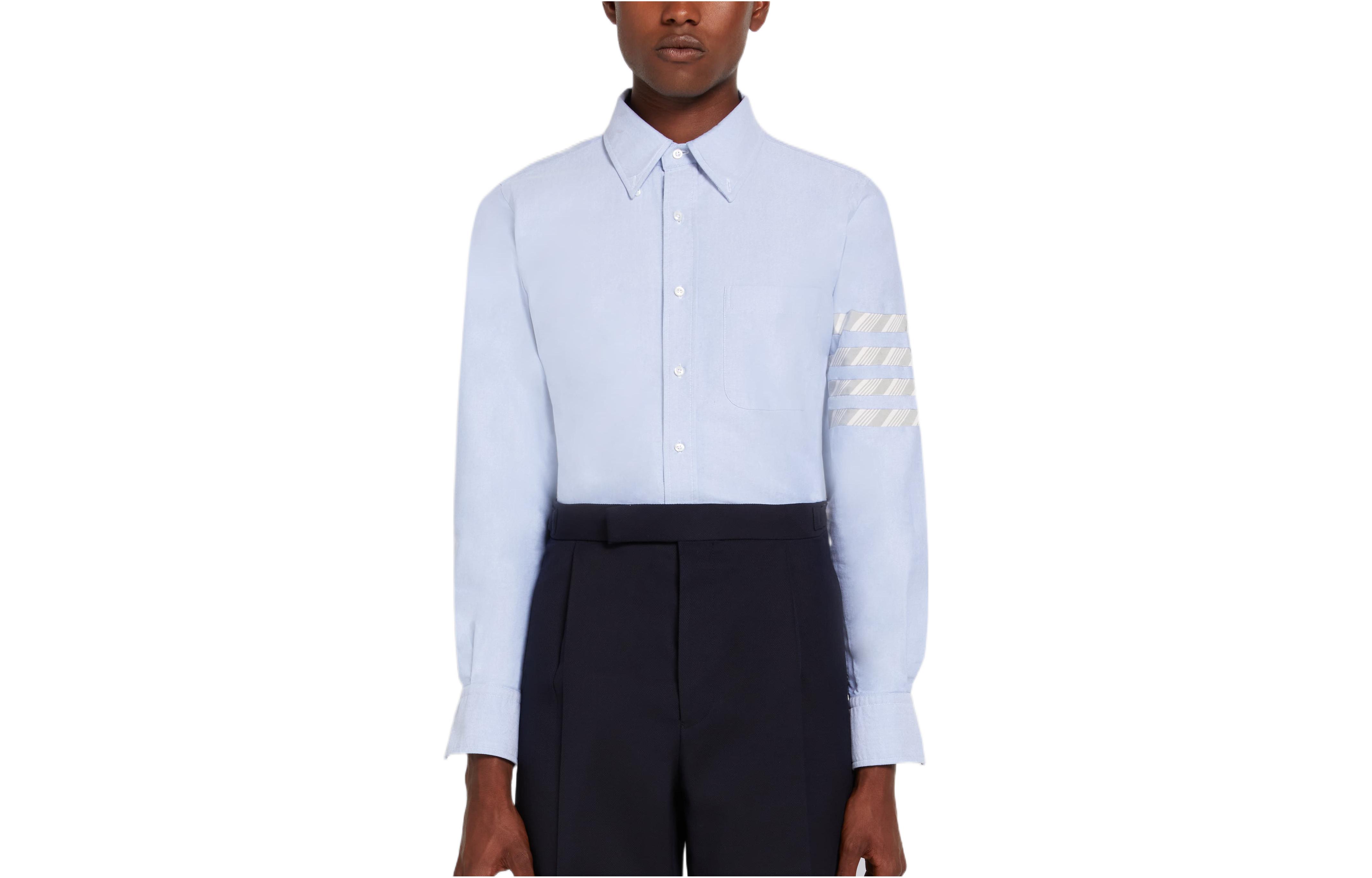 Lookbook トムブラウン SS22 4バー オックスフォードシャツ ブルー MWL374D-06177-480