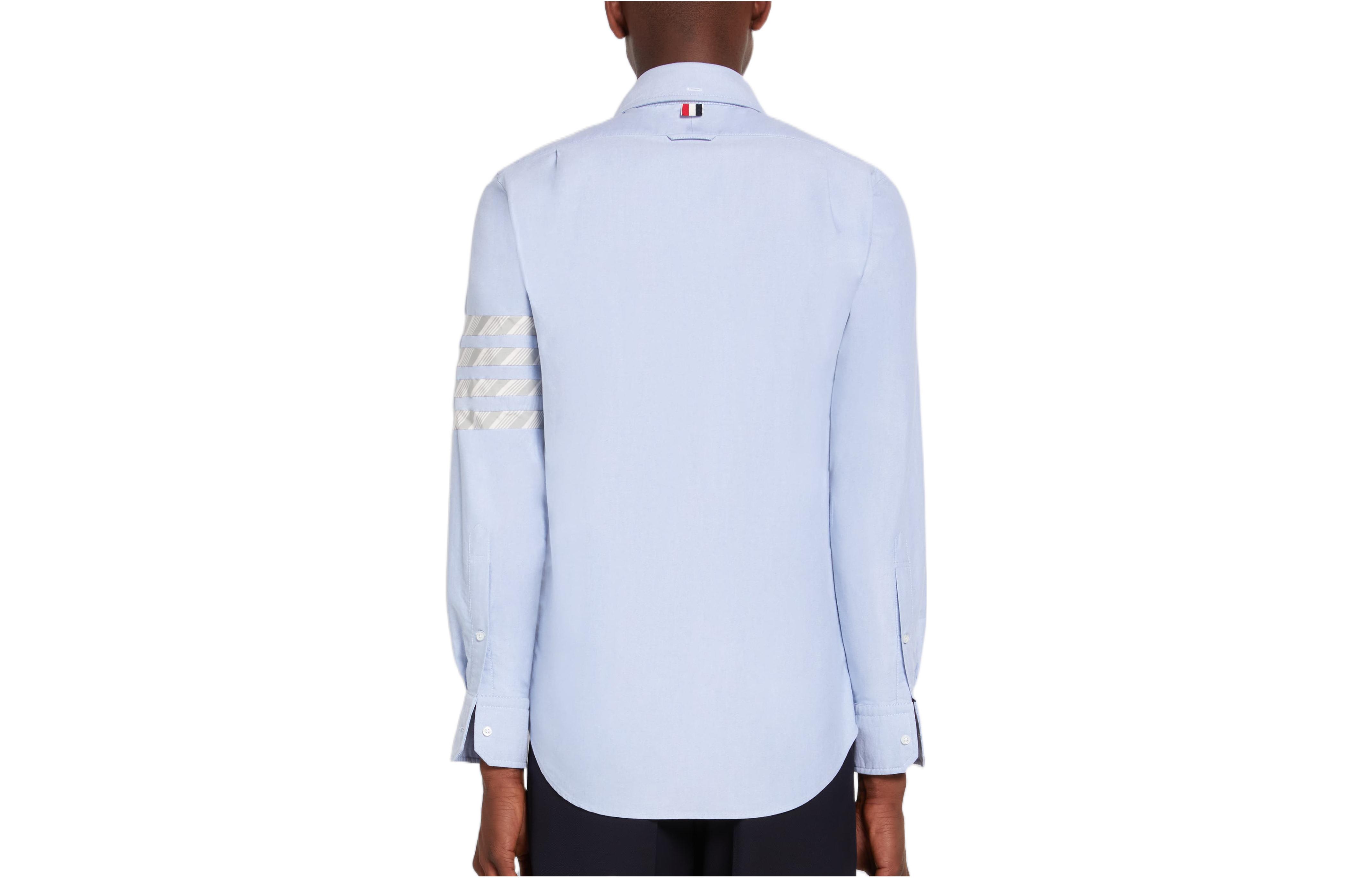 Shop トムブラウン SS22 4バー オックスフォードシャツ ブルー MWL374D-06177-480