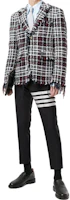 Lookbook THOM BROWNE SS22 Black Four-Bar Straight-Leg Ankle Pants. MTC159A-06146-415