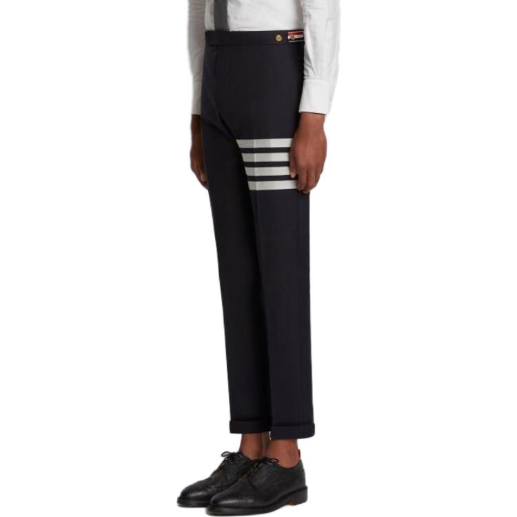 Sizing THOM BROWNE SS22 黑色四杠直筒及踝裤。 MTC159A-06146-415