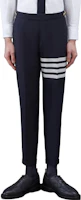 Cheap THOM BROWNE SS22 Black Four-Bar Straight-Leg Ankle Pants. MTC159A-06146-415