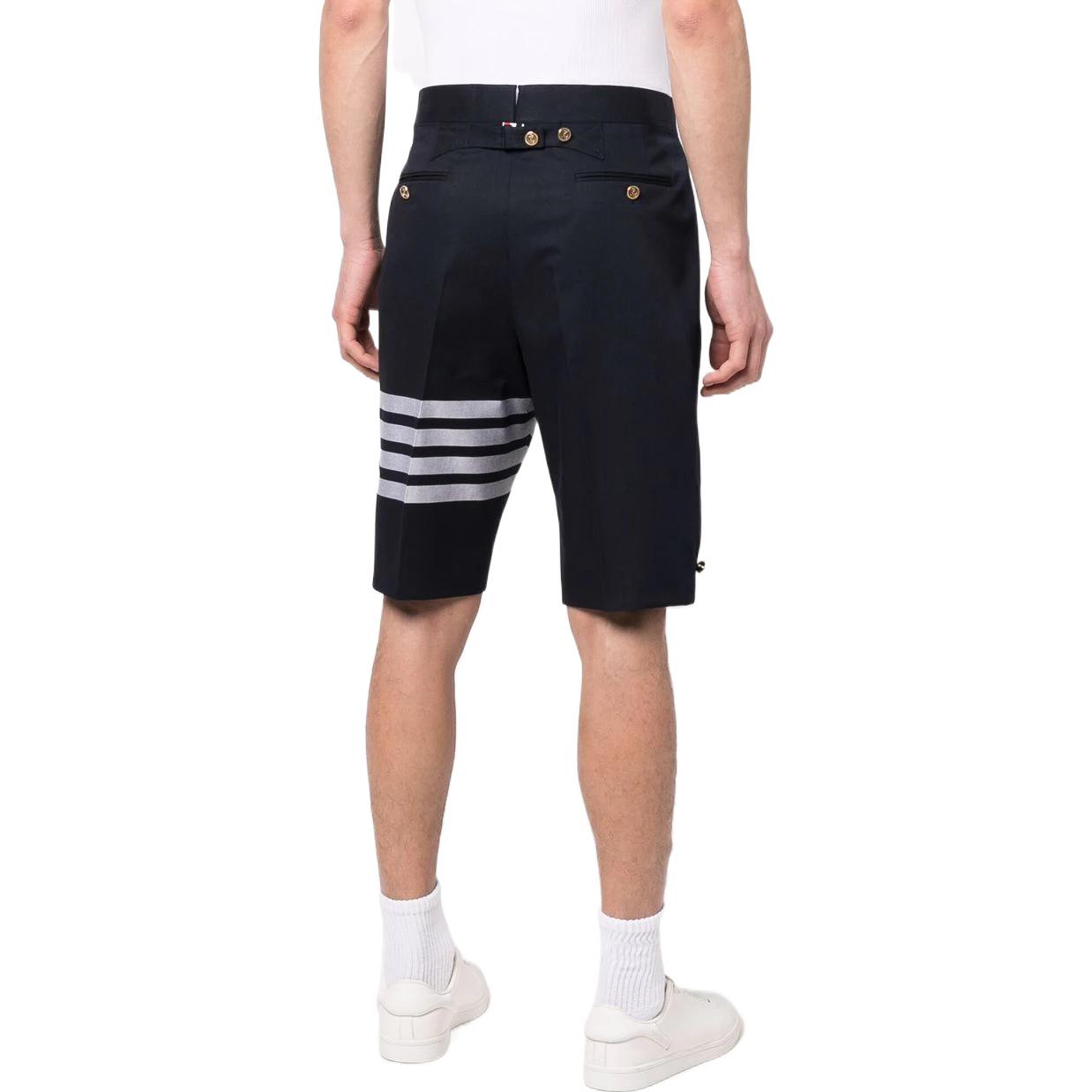 THOM BROWNE SS22  Blue Straight Shorts with Four-Stripe Print. MTC002H-07890-415 圖 5