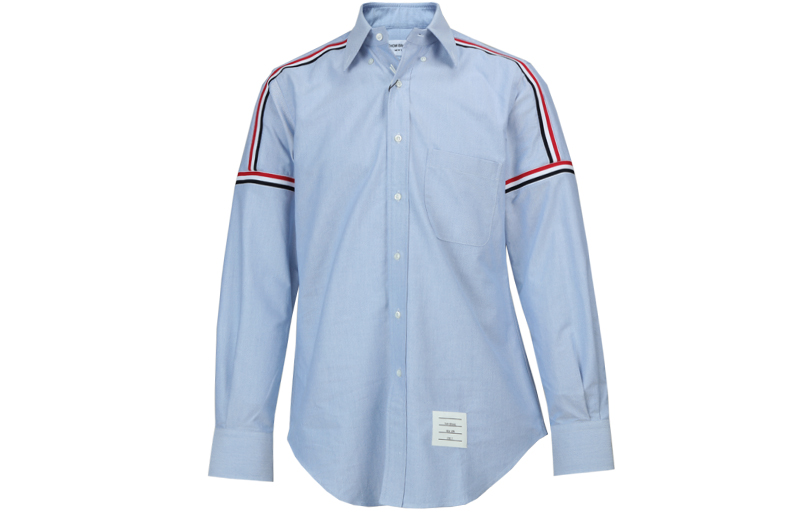 THOM BROWNE SS22  Blue Striped Oxford Long Sleeve Shirt MWL270A-00139-480 圖 2