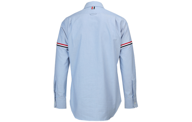 THOM BROWNE SS22  Blue Striped Oxford Long Sleeve Shirt MWL270A-00139-480 圖 3