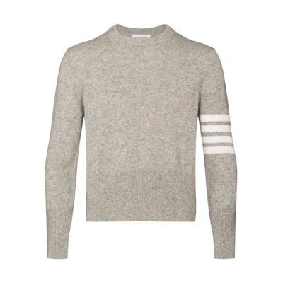 THOM BROWNE SS22 Four-Stripe Wool Sweater Grey MKA317A-Y1026-055