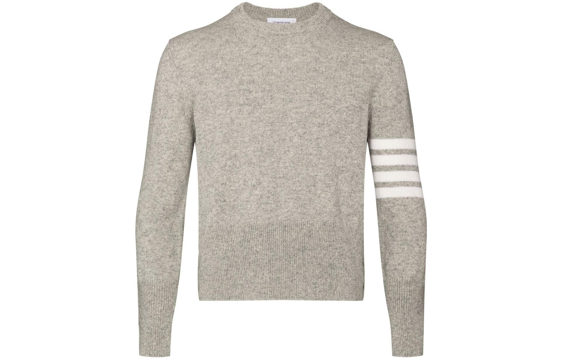 THOM BROWNE SS22  Four-Stripe Wool Sweater Grey MKA317A-Y1026-055 圖 2