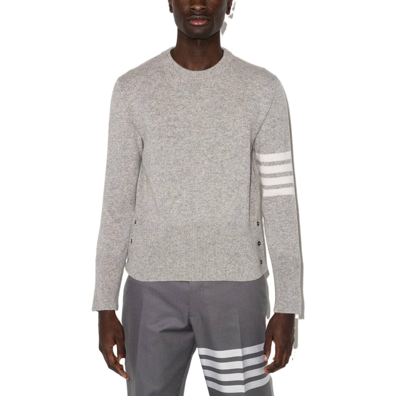 THOM BROWNE SS22  Four-Stripe Wool Sweater Grey MKA317A-Y1026-055 圖 4