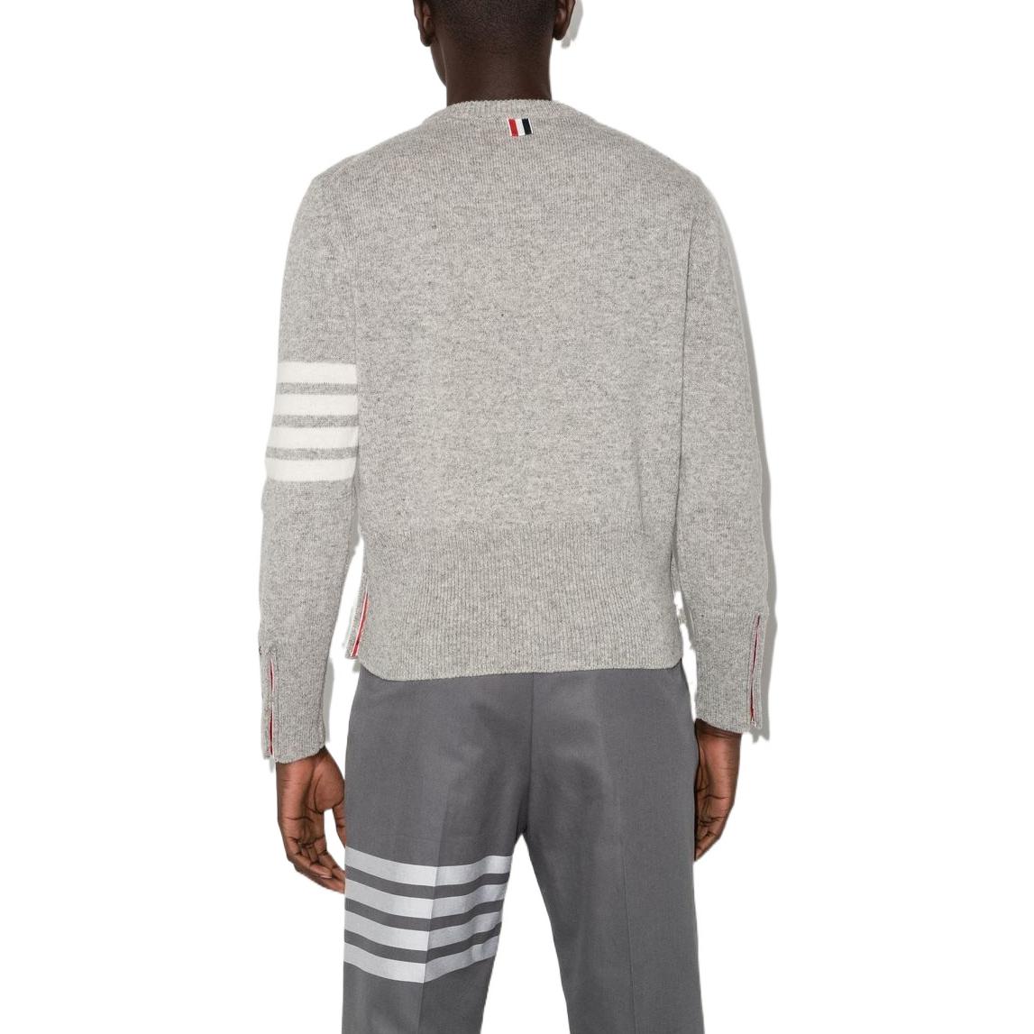 THOM BROWNE SS22  Four-Stripe Wool Sweater Grey MKA317A-Y1026-055 圖 5