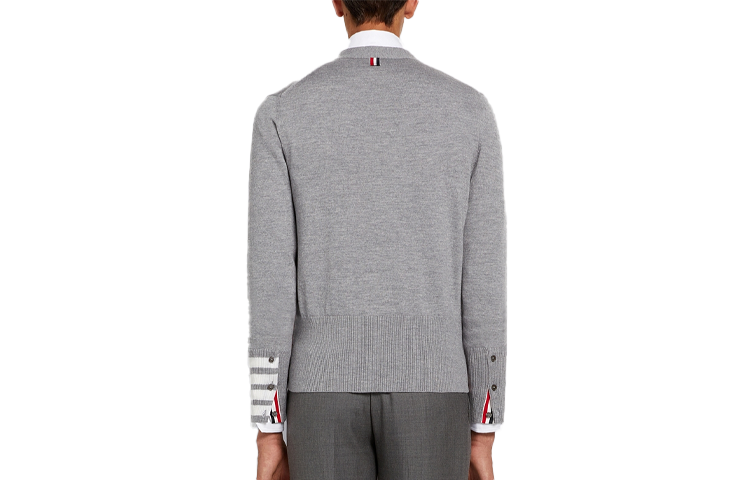 Thom Browne SS22  Gray 4-Stripe Wool Sweater - Solid Color MKC378A-Y1002-055 圖 3