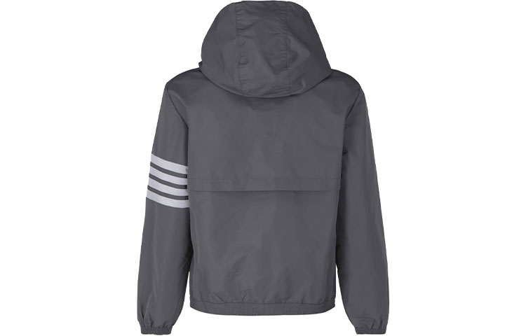 THOM BROWNE SS22  Gray Solid Stripe Hooded Jacket MJT309A-07863-035 圖 3