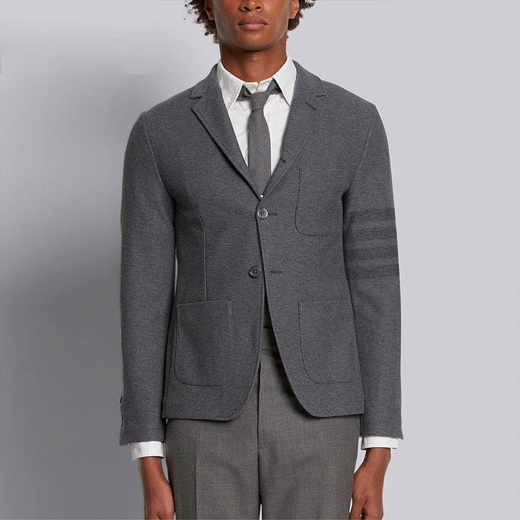 Thom Browne SS22  Grey 4-Bar Notch Lapel Single-Breasted Blazer MJT175A-06772-035 圖 5