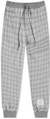 THOM BROWNE SS22 Pantalones Jogger Gris Cuadros con Cintura Elástica y Cordón. MJQ133A-07993-055 Order THOM BROWNE SS22 Pantalones Jogger Gris Cuadros con Cintura Elástica y Cordón. MJQ133A-07993-055