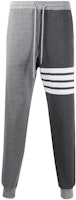 THOM BROWNE SS22 Grey Color-Block 4-Stripe Sweatpants. MJQ008F-00535-982 THOM BROWNE SS22 Grey Color-Block 4-Stripe Sweatpants. MJQ008F-00535-982