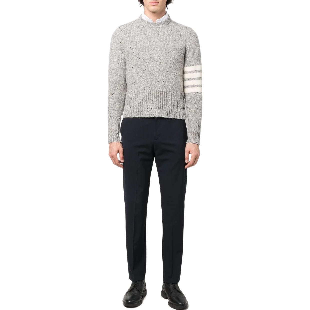 Thom Browne SS22  Grey Four-Bar Wool Crewneck Sweater. MKA093-A00278-055 圖 3