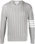 Buy Thom Browne SS22 Grey Four-Stripe Chunky Knit Sweater MKA402A-Y3017-055
