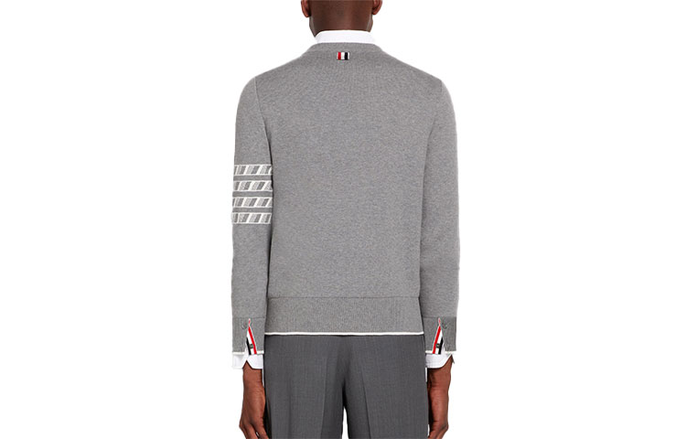 Thom Browne SS22  Grey Knit Pullover with Four-Bar Jacquard Stripes. MKA385-AY300-6055 圖 3
