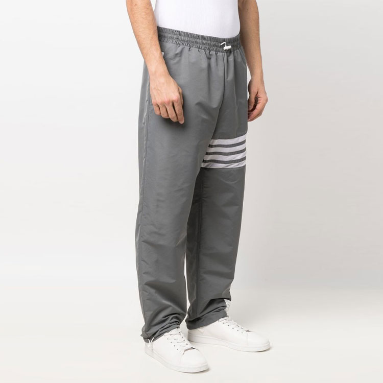 Purchase Thom Browne SS22  Grey Knit Stripe Track Pants MJQ129A-07863-035