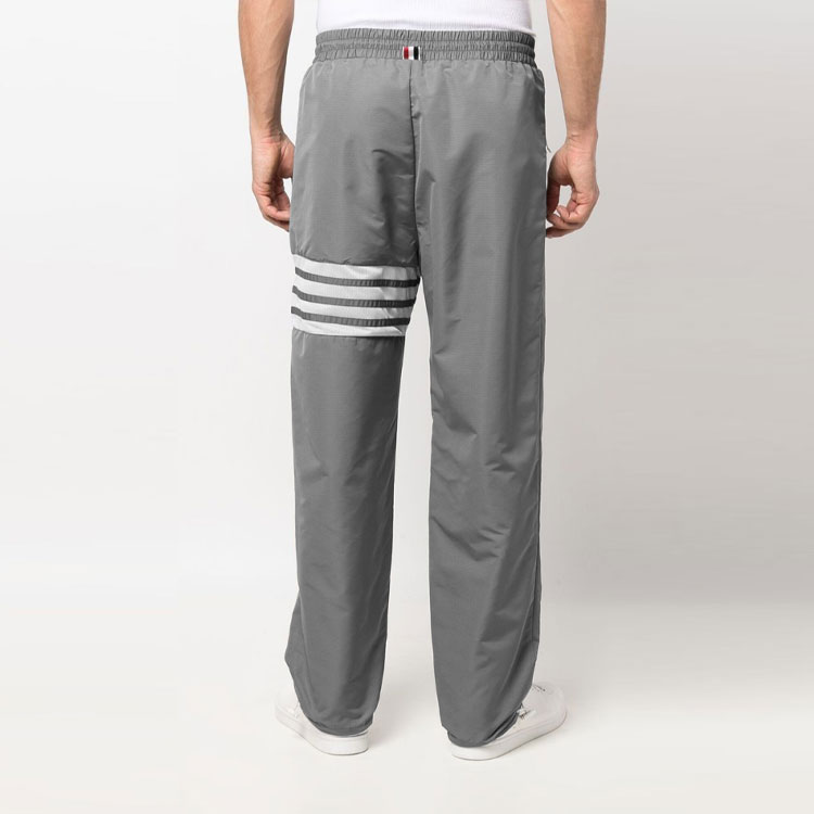 Details for Thom Browne SS22  Grey Knit Stripe Track Pants MJQ129A-07863-035