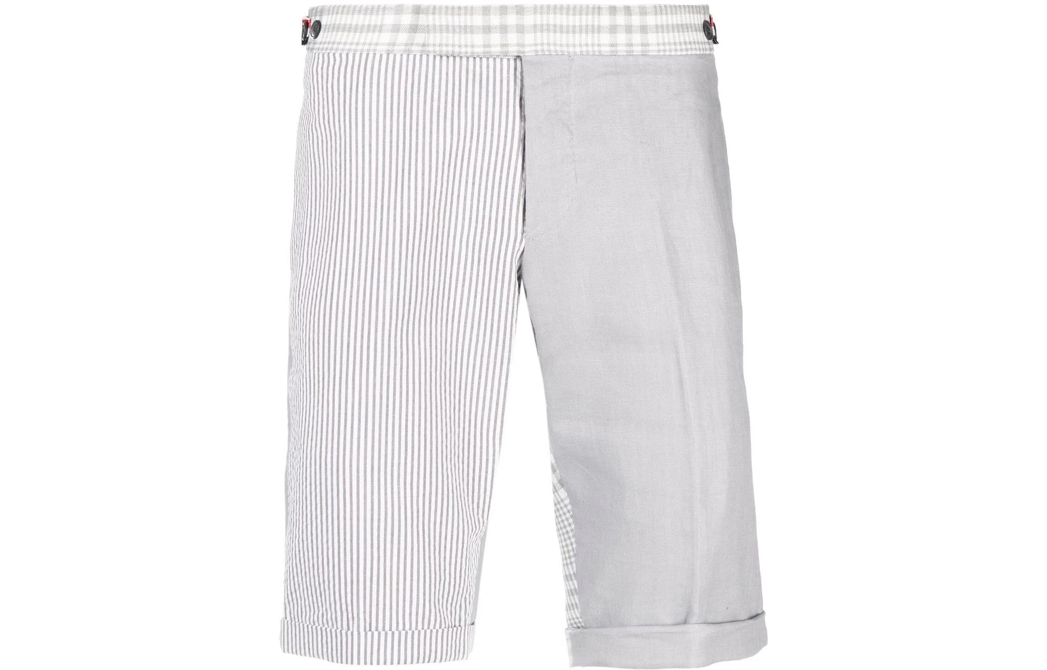 THOM BROWNE SS22  Grey Low-Rise Slim Fit Side Stripe Shorts. MTC188F-08080-055 圖 2