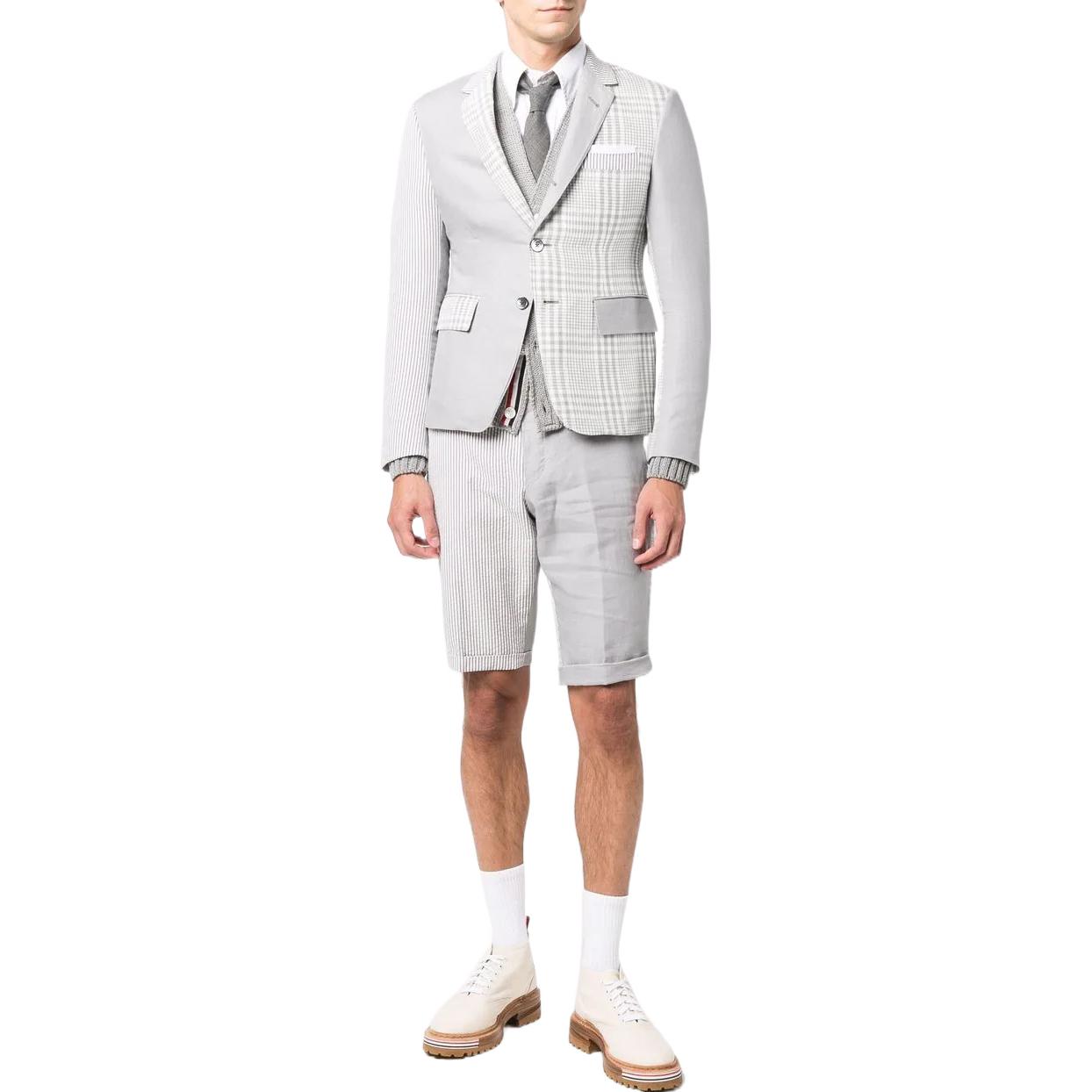 THOM BROWNE SS22  Grey Low-Rise Slim Fit Side Stripe Shorts. MTC188F-08080-055 圖 3