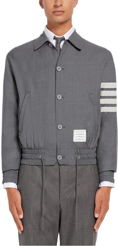 thom-browne-ss-22-grey-single-breasted-4-stripe-logo-flight-jacket-mjo-155-a-06146-035