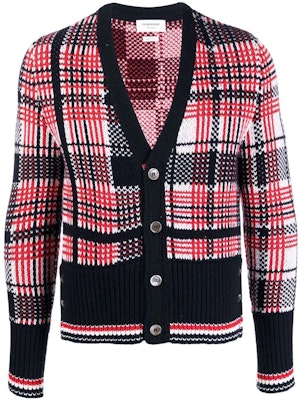 THOM BROWNE SS22 Plaid Cashmere Sweater Multicolor MKC384AY2007-960 Buy THOM BROWNE SS22 Plaid Cashmere Sweater Multicolor MKC384AY2007-960