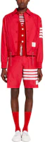 Purchase Thom Browne SS22 Celana Pendek Kasual Garis Empat Merah. MTT029A-07538-600