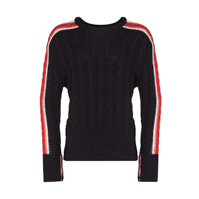 THOM BROWNE SS22 Round Neck Striped Pullover Sweater Blue MKA389A-Y1024-415