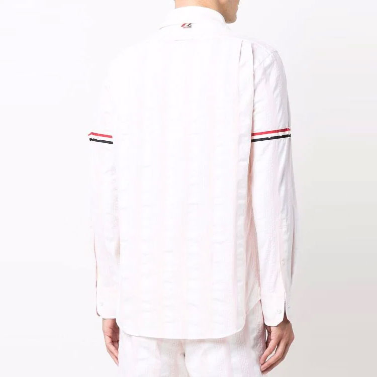 Purchase Thom Browne SS22 粉色条纹西装衬衫 MWL301A-07879-640