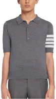 Thom Browne SS22 Single-Breasted Striped Gray Polo Shirt. MKP048A-Y1014-035 Thom Browne SS22 Single-Breasted Striped Gray Polo Shirt. MKP048A-Y1014-035