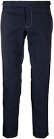 THOM BROWNE SS22 Slim-Fit Ankle-Length Casual Pants Blue MTC159G-04502-415 THOM BROWNE SS22 Slim-Fit Ankle-Length Casual Pants Blue MTC159G-04502-415