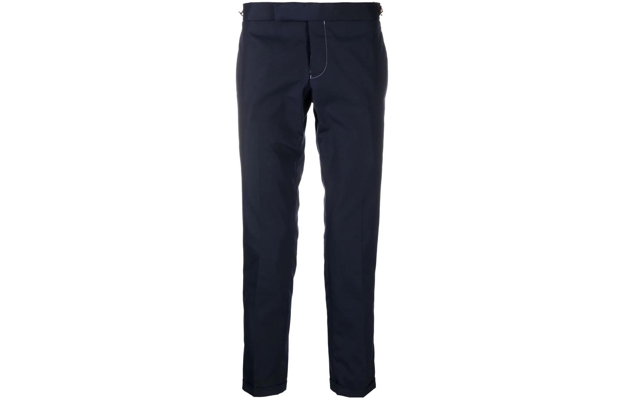 Order THOM BROWNE SS22 修身九分休閒褲 藍色 MTC159G-04502-415