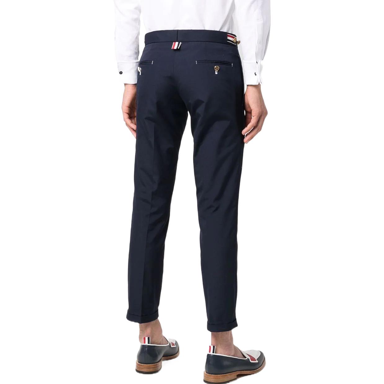 Purchase THOM BROWNE SS22 修身九分休閒褲 藍色 MTC159G-04502-415