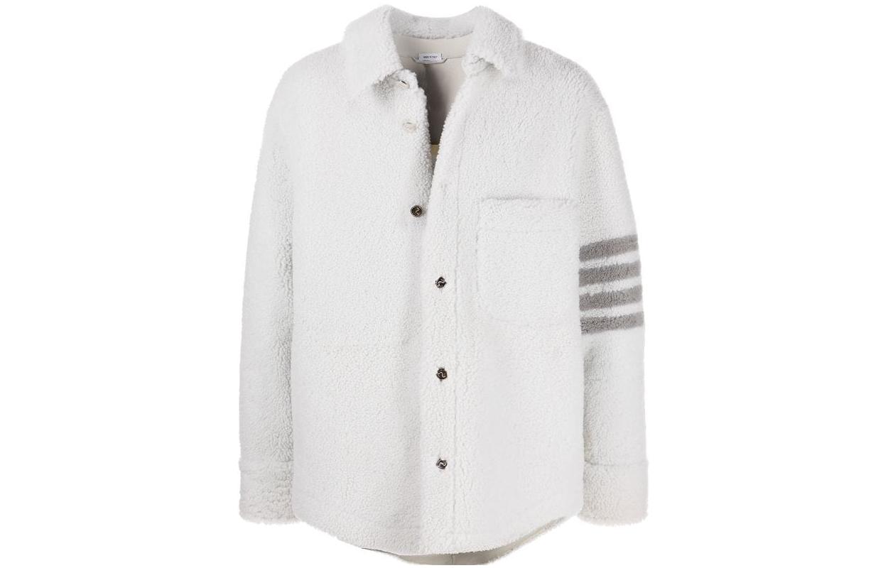 THOM BROWNE SS22  Solid Stripe Single-Breasted Jacket Grey MJO159X-02821-100