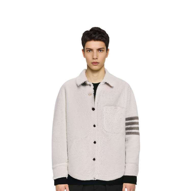 Sizing 汤姆布朗 SS22 单排扣灰色条纹西装外套 MJO159X-02821-100