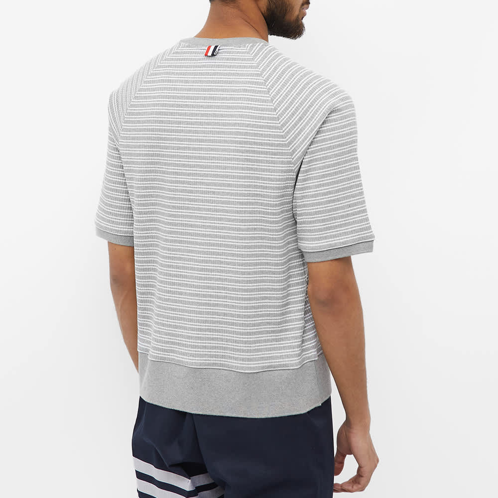 Thom Browne SS22  Striped Cotton Crewneck T-Shirt Gray Short Sleeve MJS175A-08073-055 圖 4