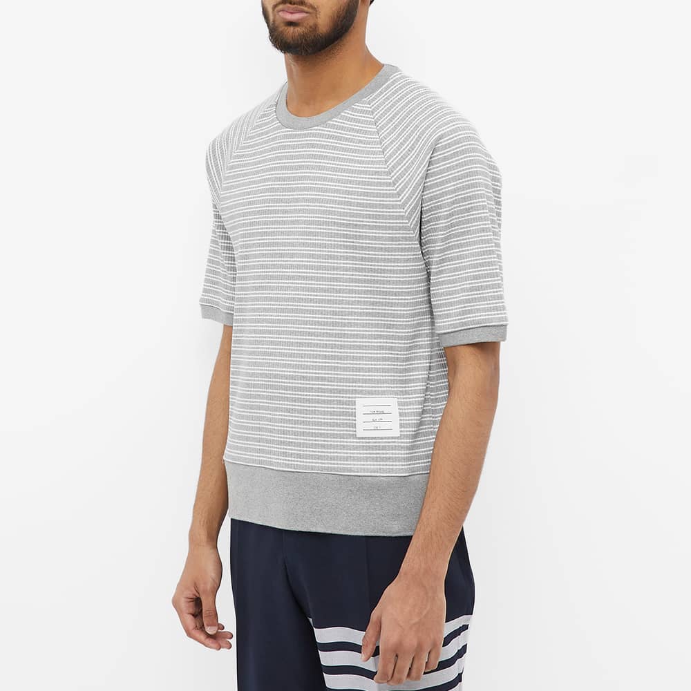 Thom Browne SS22  Striped Cotton Crewneck T-Shirt Gray Short Sleeve MJS175A-08073-055 圖 5
