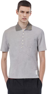 THOM BROWNE SS22 Polo Slim Fit de Punto Waffle. MJP147A-08136-055 Sizing THOM BROWNE SS22 Polo Slim Fit de Punto Waffle. MJP147A-08136-055